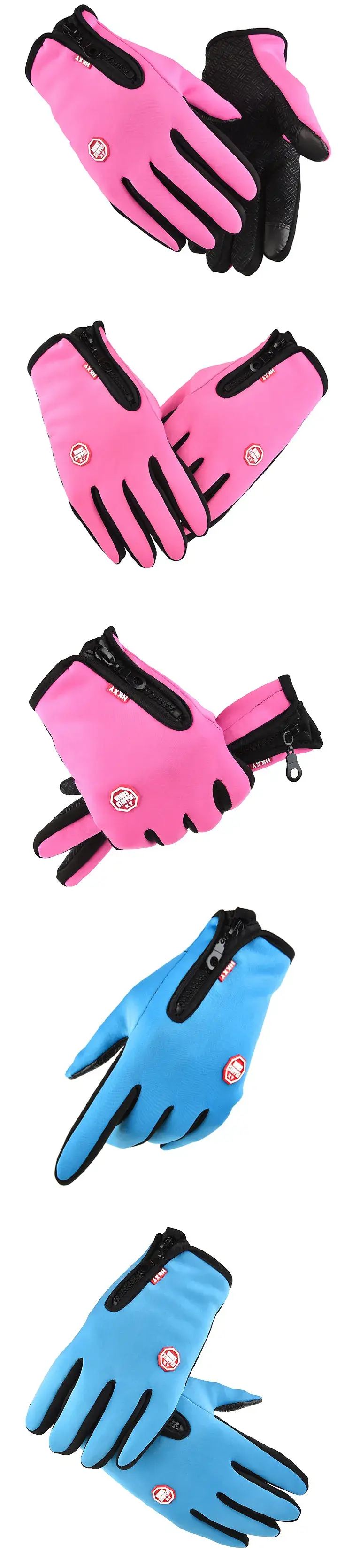 Pink Ski Gloves for Men Women Warm Waterproof — feature 5