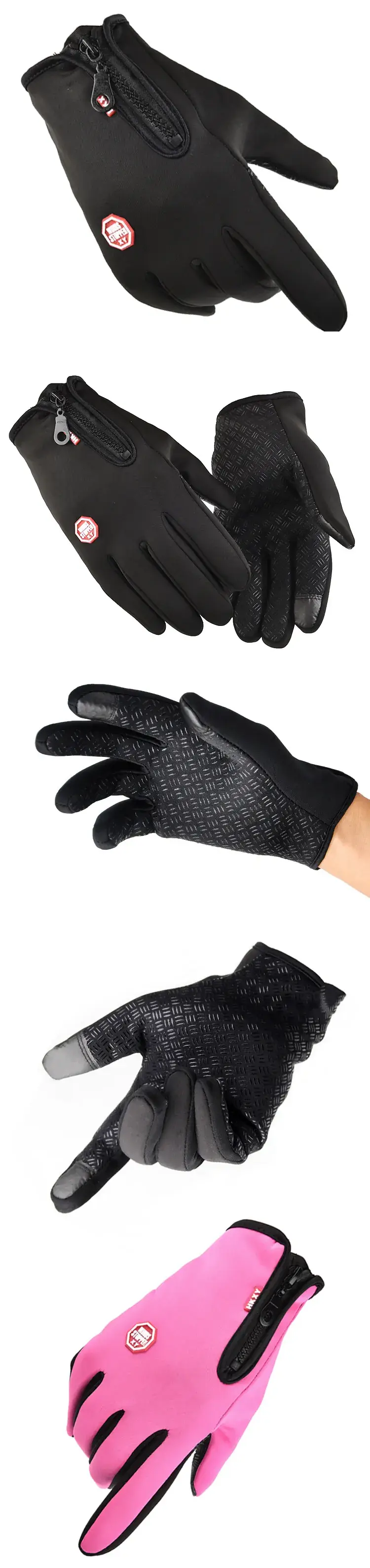 Pink Ski Gloves for Men Women Warm Waterproof — feature 6