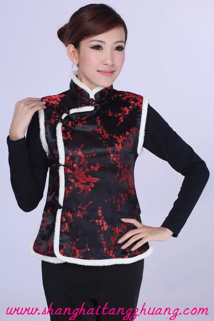 Women's Red Embroidered Waistcoat Vest Autumn Winter Wear — feature 11