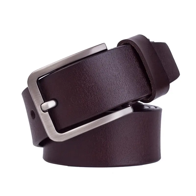 Men's Genuine Leather Belt with Silver Buckle - Image 8