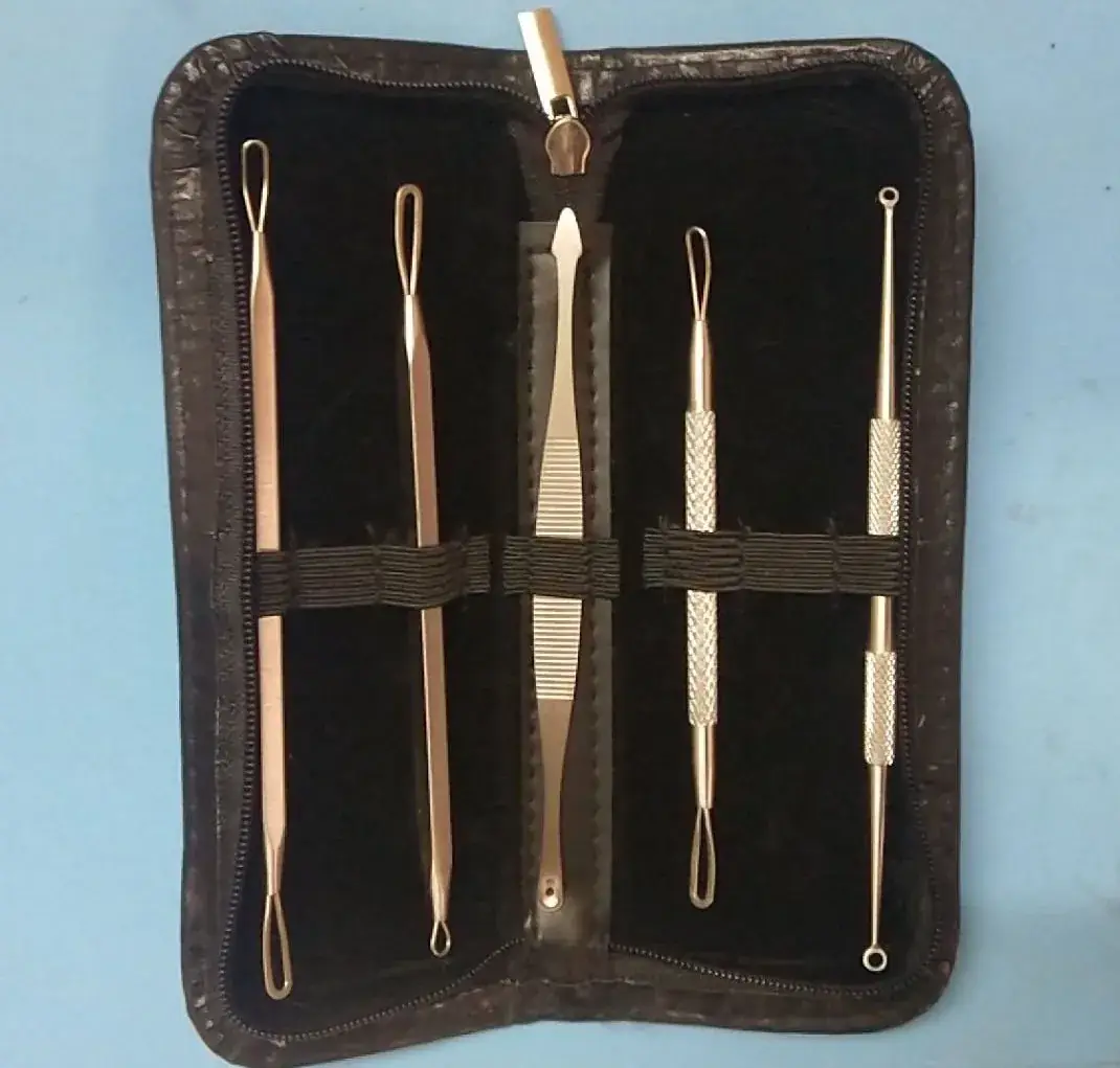 7-Piece Acne Needle Set Stainless Steel Blackhead Removal - Image 2