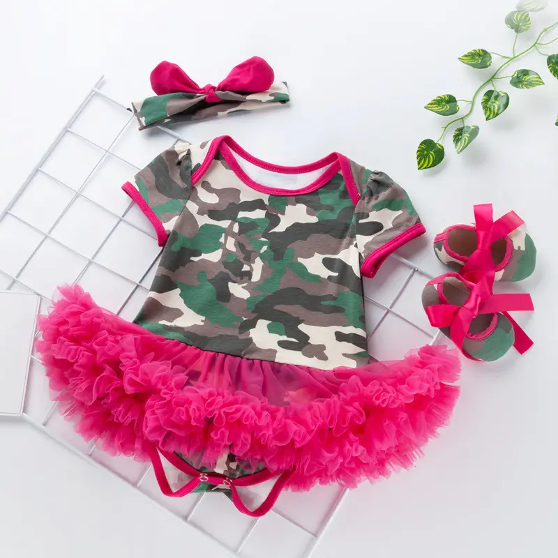 Pink Princess Baby Dress Set with Bow & Shoes - Image 5