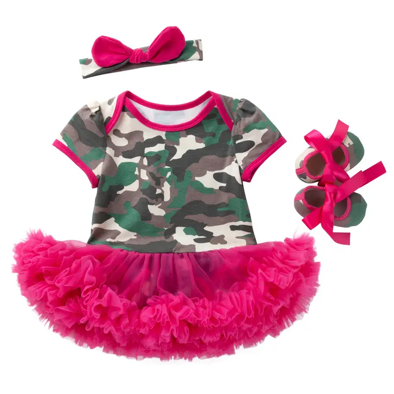 Pink Princess Baby Dress Set with Bow & Shoes - Image 8