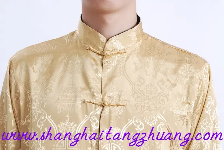 Men's Red & Gold Embroidered Silk Jacket Chinese Tang Suit — feature 10