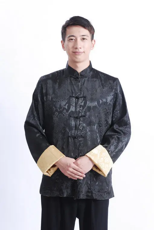 Men's Red & Gold Embroidered Silk Jacket Chinese Tang Suit — feature 20