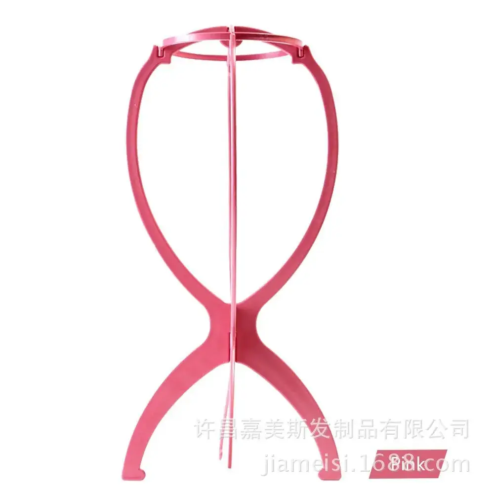 Black Adjustable Wig Stand for Hair Care - Image 2