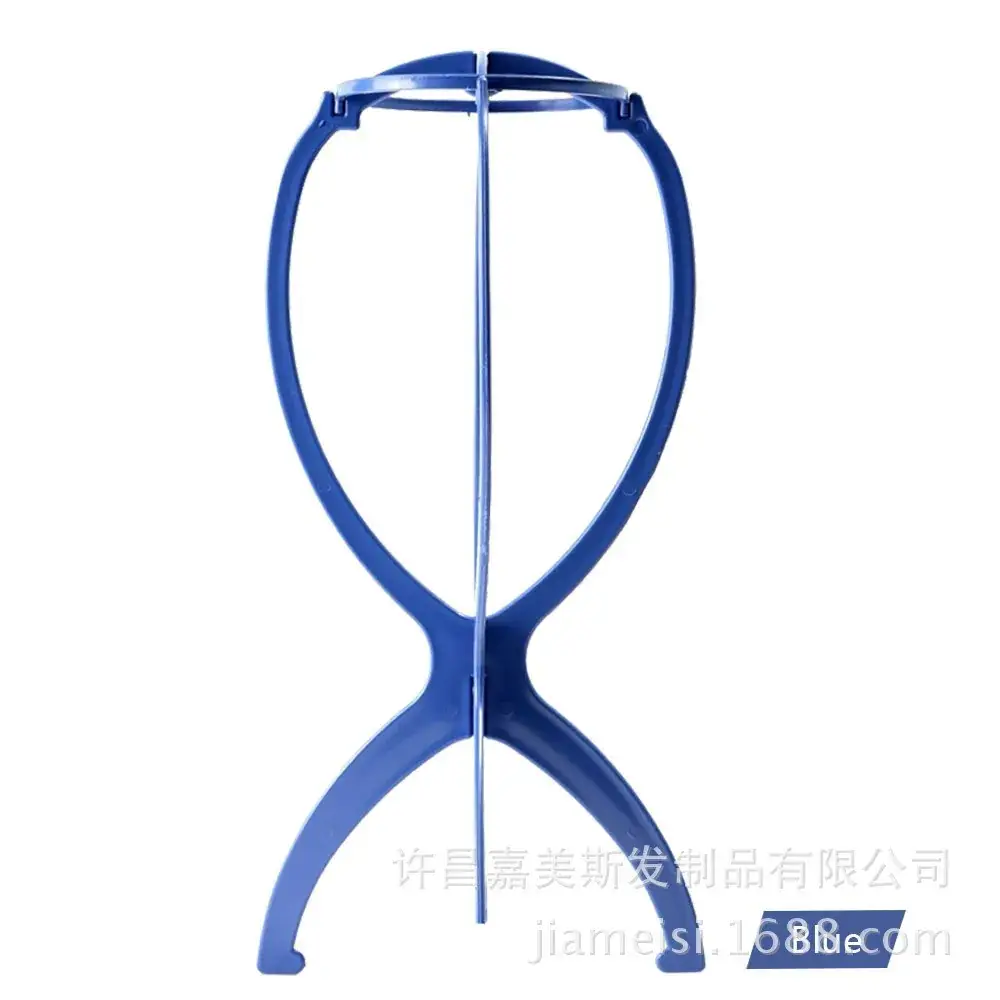 Black Adjustable Wig Stand for Hair Care - Image 4