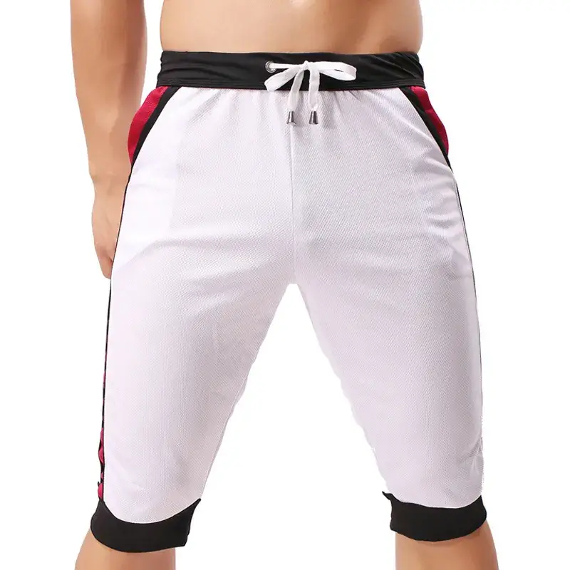 Men's Black Yellow Sports Capri Pants Mid Waist Casual Outdoor - Image 8