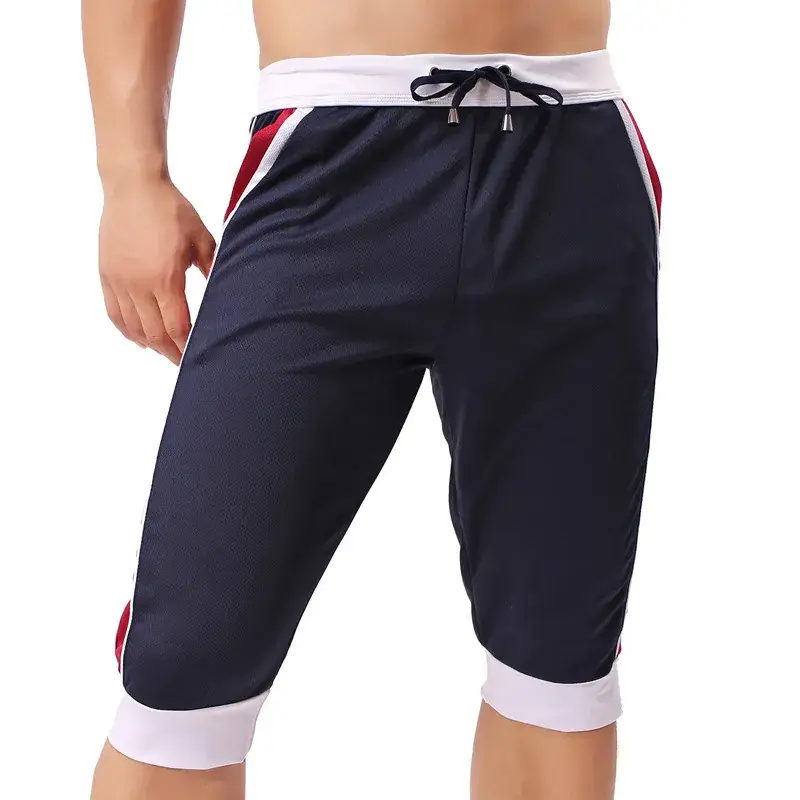 Men's Black Yellow Sports Capri Pants Mid Waist Casual Outdoor - Image 5