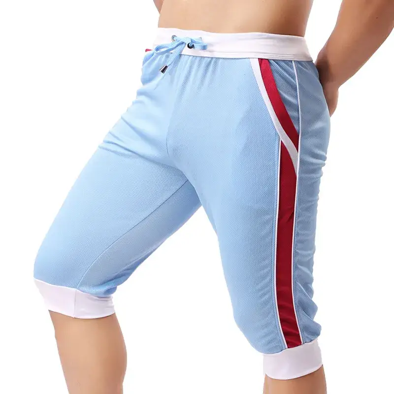 Men's Black Yellow Sports Capri Pants Mid Waist Casual Outdoor - Image 7