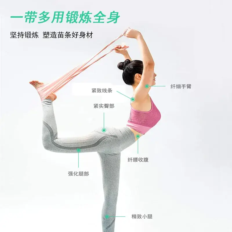 TPE Elastic Yoga Band Resistance Fitness Stretching Band - Image 3