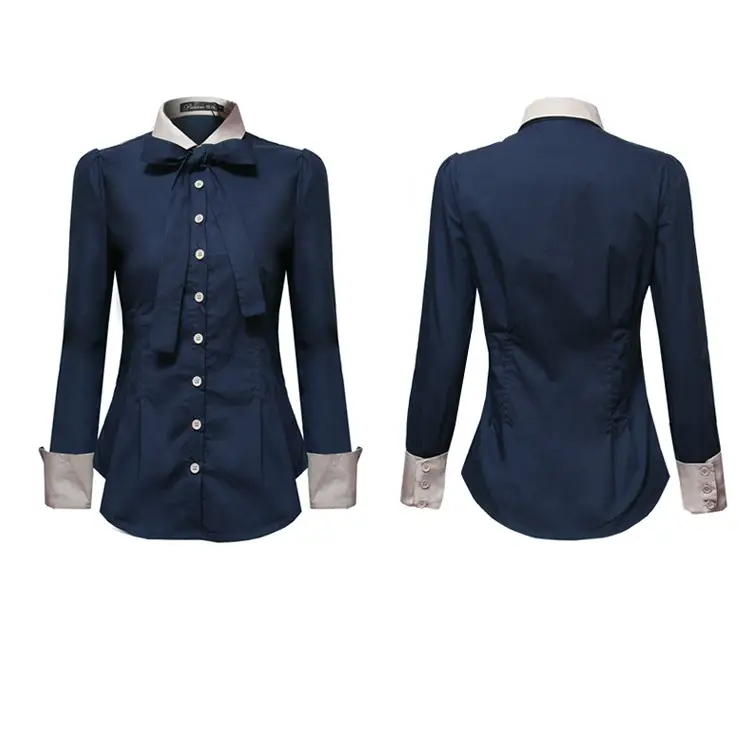 2025 Blue Long Sleeve Women's Shirt Large Size Korean Style - Image 13