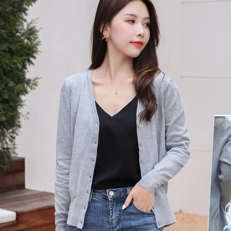 Women's Red Cardigan with Cross Necklace & Jeans Set - Image 23