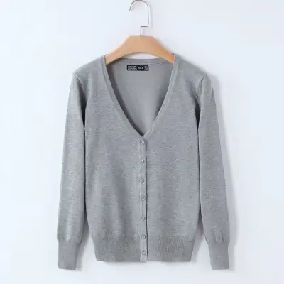 Women's Red Cardigan with Cross Necklace & Jeans Set - Image 10