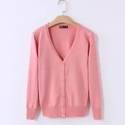 Women's Red Cardigan with Cross Necklace & Jeans Set - Image 4