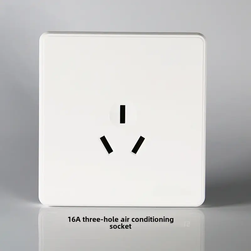 Household Concealed One-Open Double-Control Five-Hole Socket Panel Wholesale 86 Type One-Open Double-Link Wall Switch Energy-Saving