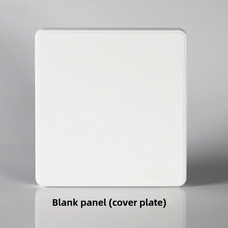 Household Concealed One-Open Double-Control Five-Hole Socket Panel Wholesale 86 Type One-Open Double-Link Wall Switch Energy-Saving