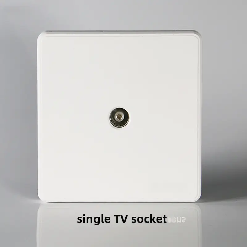 Household Concealed One-Open Double-Control Five-Hole Socket Panel Wholesale 86 Type One-Open Double-Link Wall Switch Energy-Saving