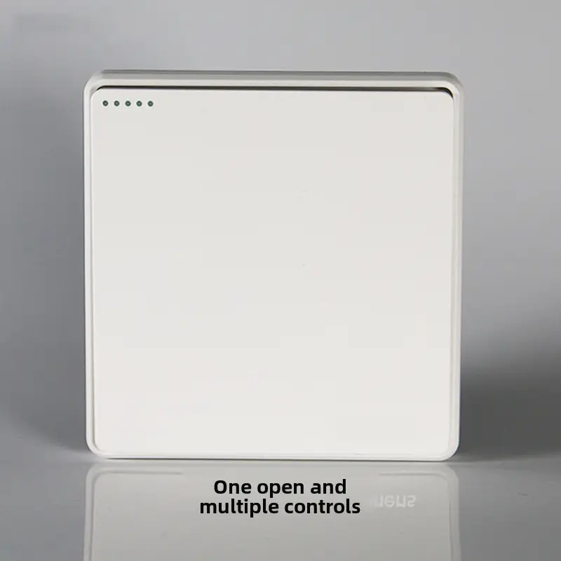 Household Concealed One-Open Double-Control Five-Hole Socket Panel Wholesale 86 Type One-Open Double-Link Wall Switch Energy-Saving
