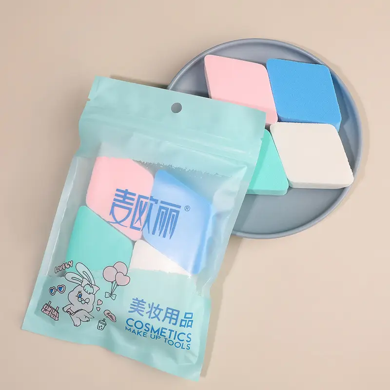 Factory Wholesale Maioli Four Color Diamond Puff Makeup Sponges - Image 3