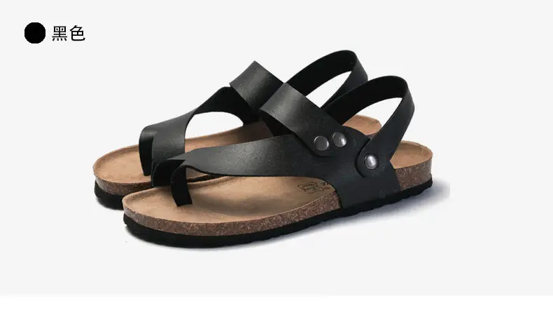 Men's White Cork Strap Sandals Summer — feature 8