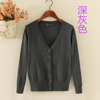 Red Knitted Cardigan for Women Large - Image 14