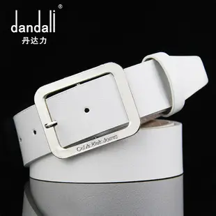 Men's Brown Leather Belt with Rivet Buckle Detail — feature 11