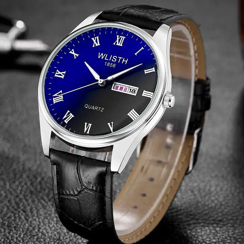 Walis Blue Quartz Couple Watch Men Women