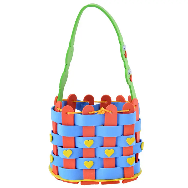 Children's Cartoon Basket with Orange Handle - Image 2
