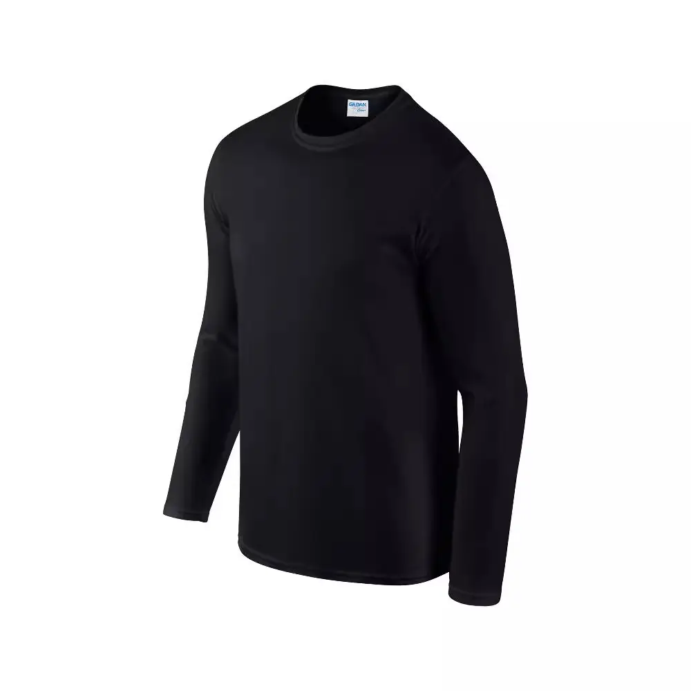 Men's Black Long Sleeve Gildan T-Shirt - Image 13