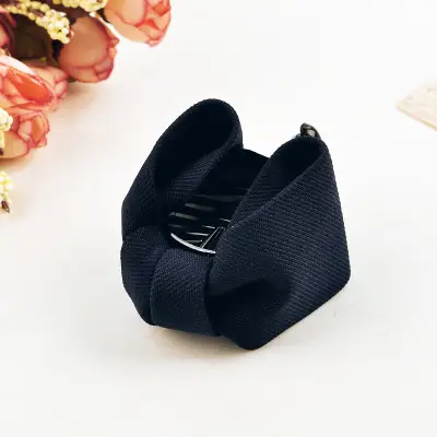 Korean Style Hair Clips - Blue, Black, Maroon Small Bow Clips — feature 15