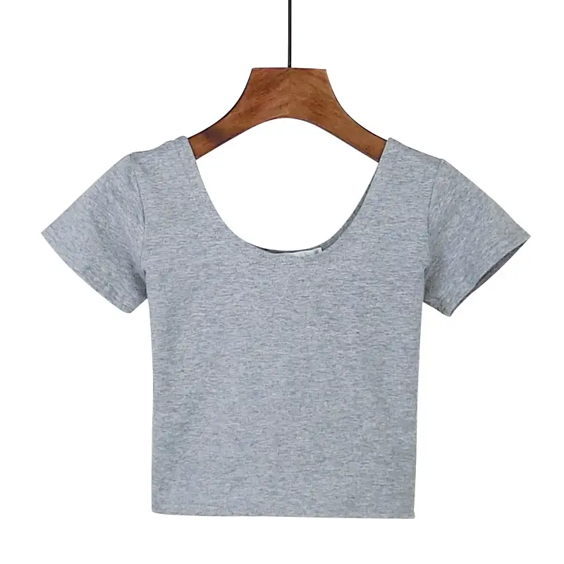 Korean Style Yellow Navel Baring T-Shirt - Image 2