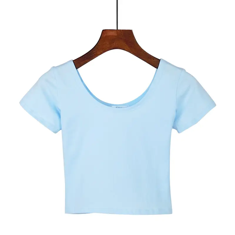Korean Style Yellow Navel Baring T-Shirt - Image 7