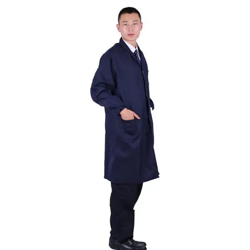 Men's Long Sleeve Work Suit Beige with Button - Image 2