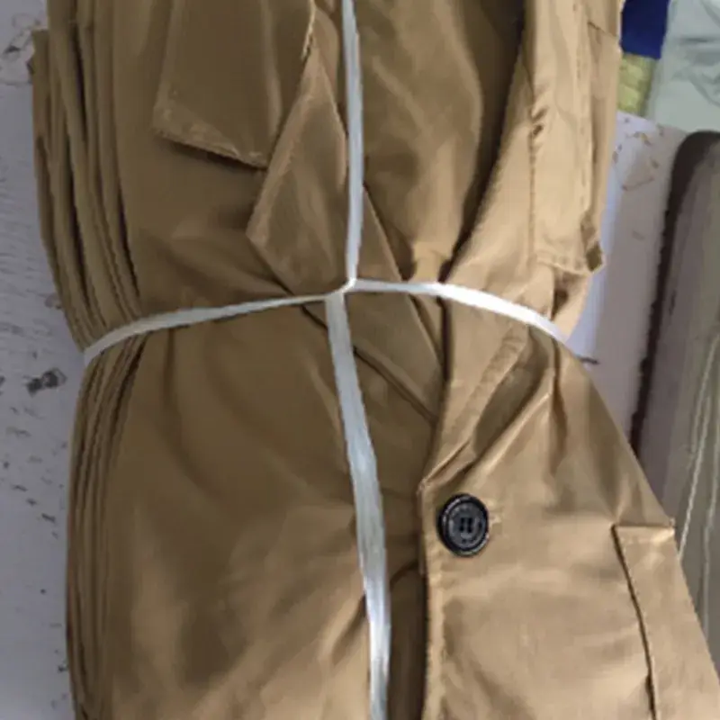 Men's Long Sleeve Work Suit Beige with Button - Image 4