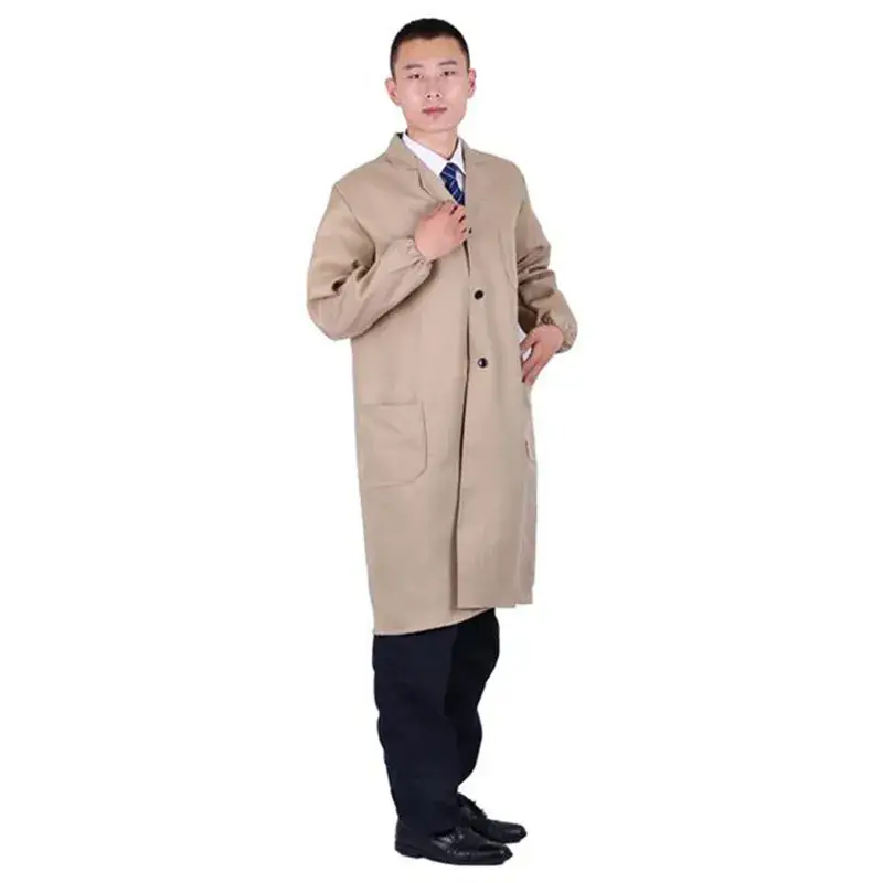 Full-Lock Blue Men's Lab Coat Overalls Warehouse Management - Image 5