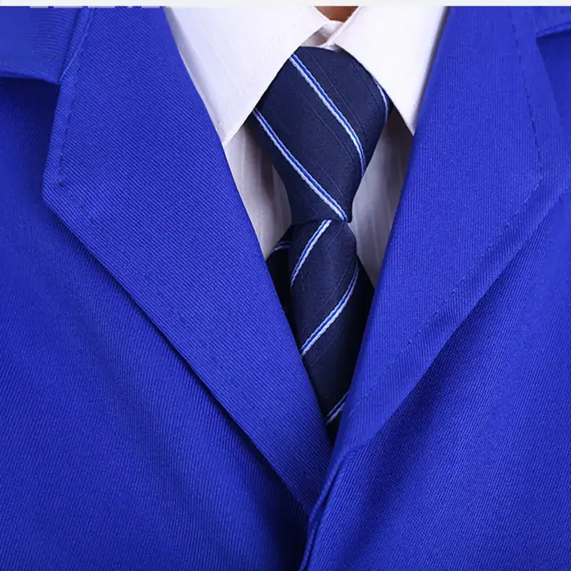 Full-Lock Blue Men's Lab Coat Overalls Warehouse Management - Image 7
