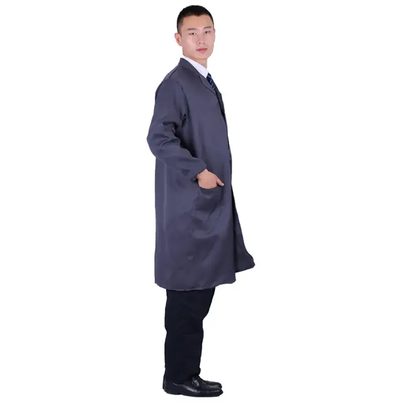 Full-Lock Blue Men's Lab Coat Overalls Warehouse Management - Image 4