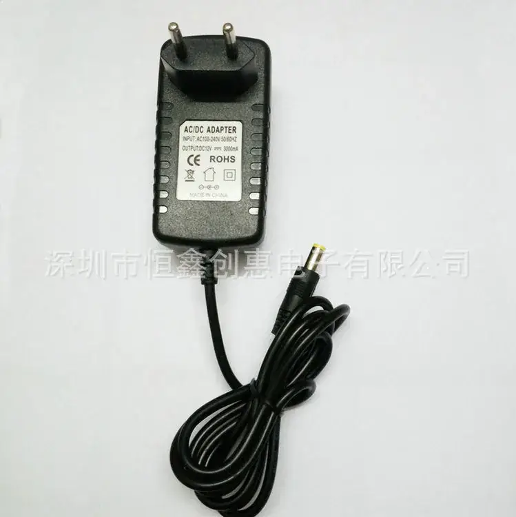 12V3A Black Rubber Power Adapter for Devices - Image 3