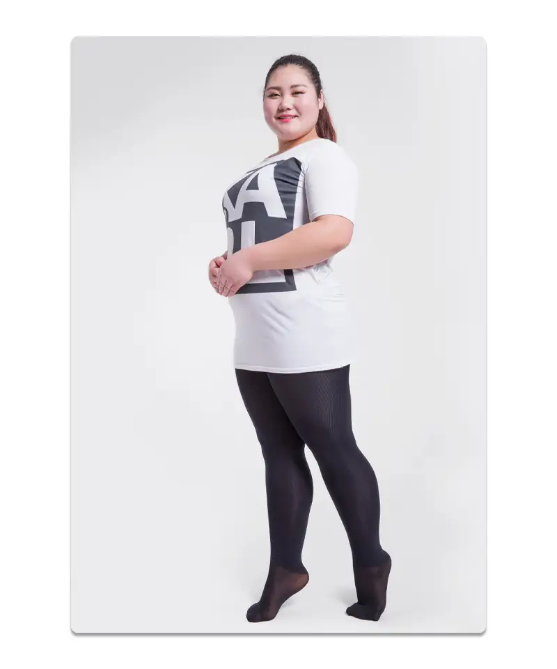 Black High Heel Plus Fat Leggings Socks Wholesale — feature 14