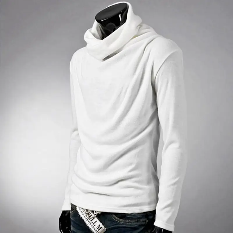 2025 Men Black Turtleneck Slim Fit Long Sleeve - Image 10