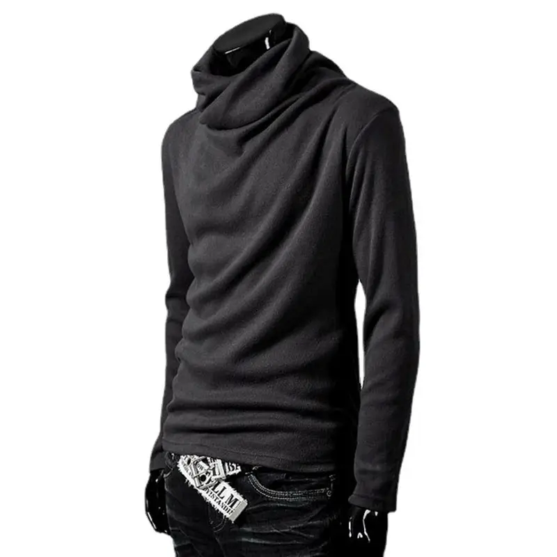 2025 Men Black Turtleneck Slim Fit Long Sleeve - Image 11