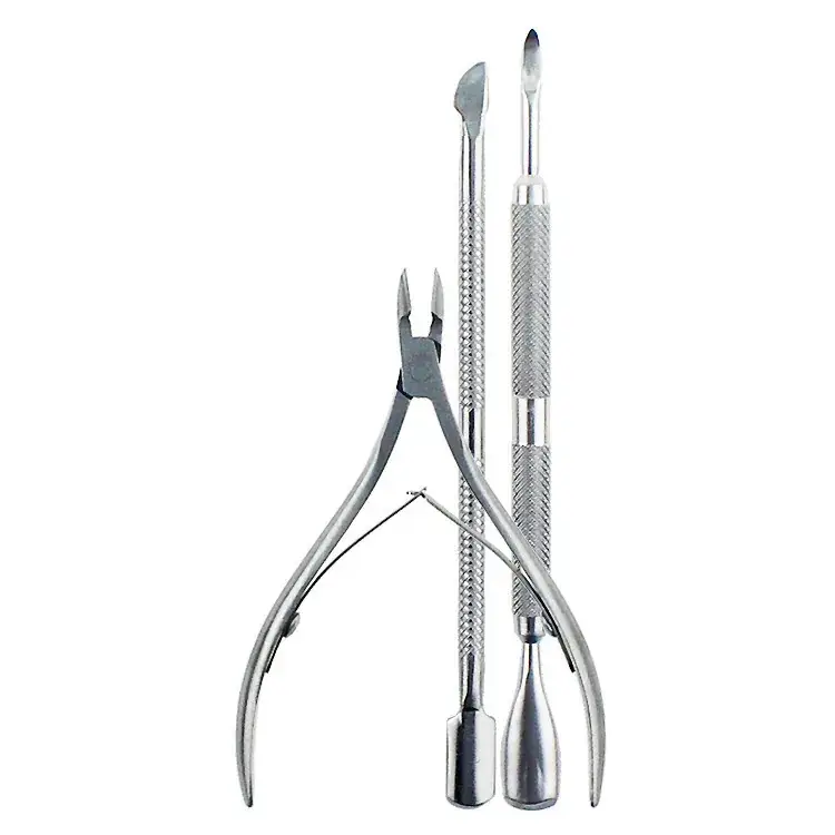 Stainless Steel Cuticle Nippers & Pusher Set - Image 4