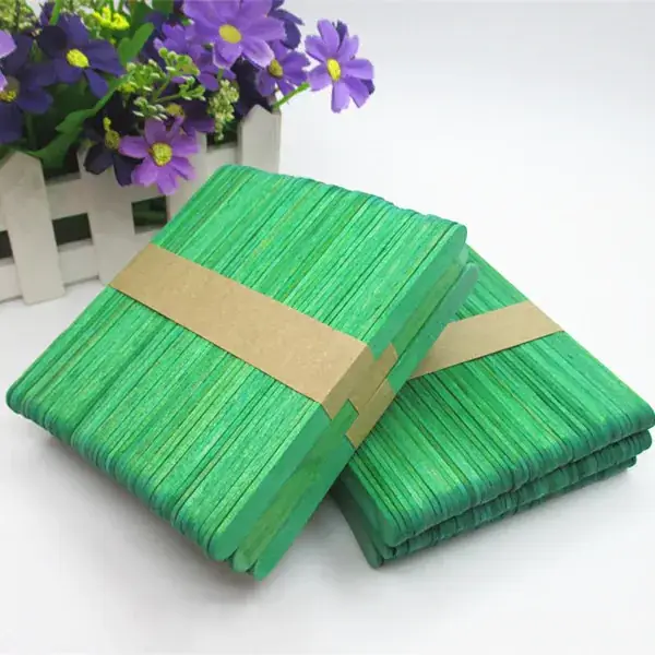 Spliced Wooden Stick Toys 114*10*2 Ice Cream Stick Round Wooden Stick Small Wooden Stick Handmade Splicing Wholesale Creative