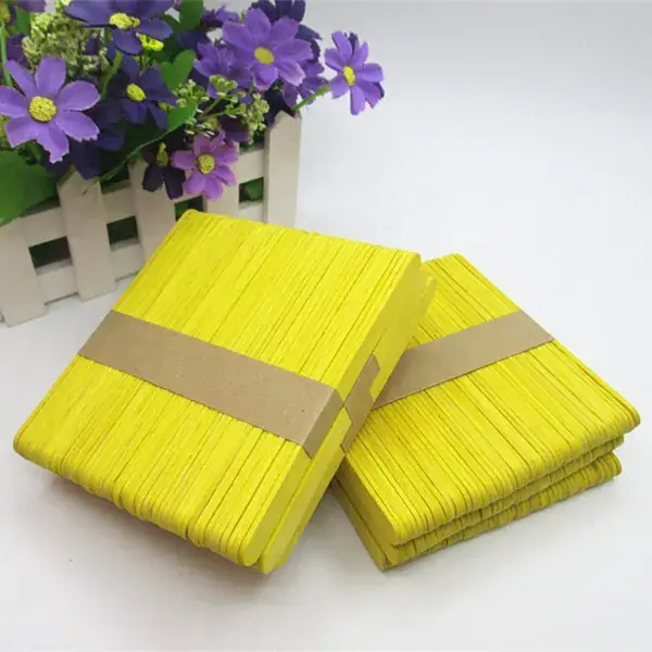 Spliced Wooden Stick Toys 114*10*2 Ice Cream Stick Round Wooden Stick Small Wooden Stick Handmade Splicing Wholesale Creative