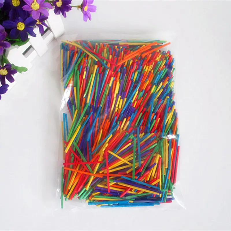 Colorful Wooden Matchsticks for Kids DIY House Models