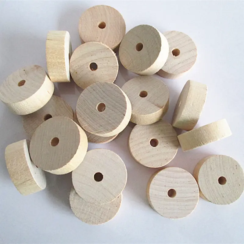 Small Round Wood Wheels for DIY Building Toy - Image 3