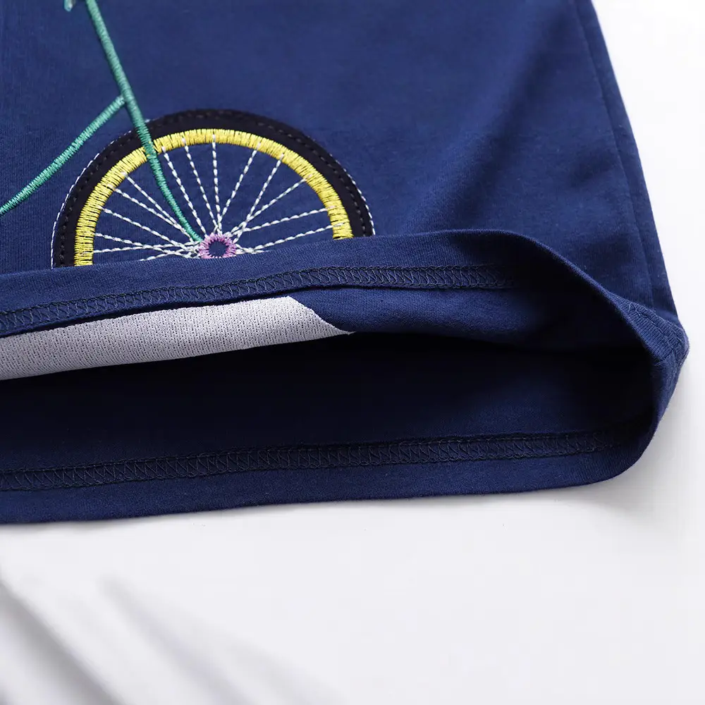 Blue Cotton Short-Sleeve T-Shirt for Boys - Image 4