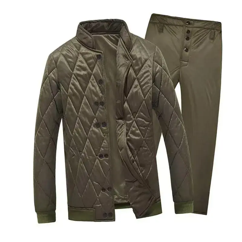 Men's Cotton Military Pants Olive Green Cold Storage - Image 3