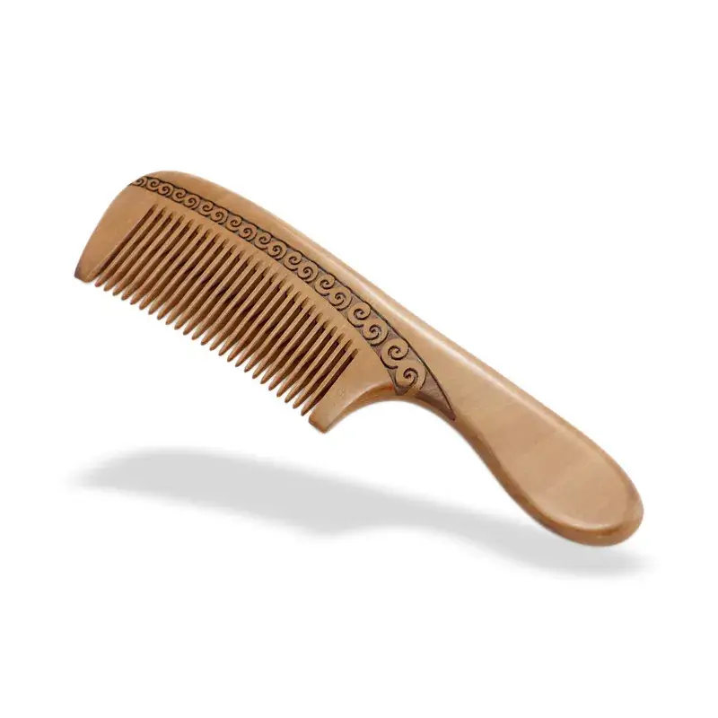 Wholesale Solid Wood Carved Comb for Hair - Image 2